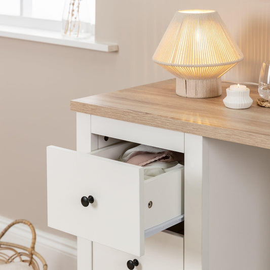 Bari Small White Cotton String Table Lamp-AUDUS INTERIORS