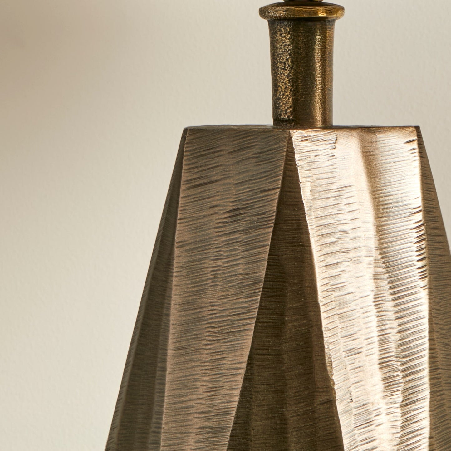 Elcombe Bronze Lamp with Coningsby Taupe Shade - 35cm-AUDUS INTERIORS