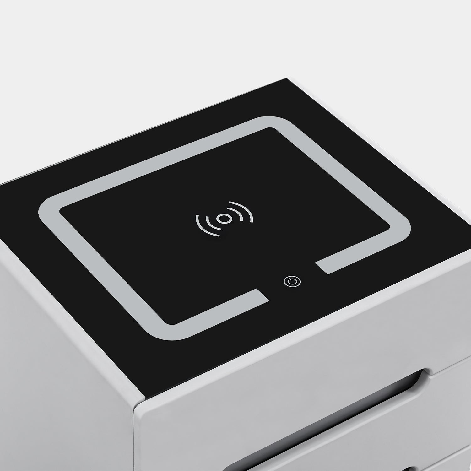 Erinn LED Light Bedside Table [2/3 Drawers][Charging Station][Nightstand]-AUDUS INTERIORS