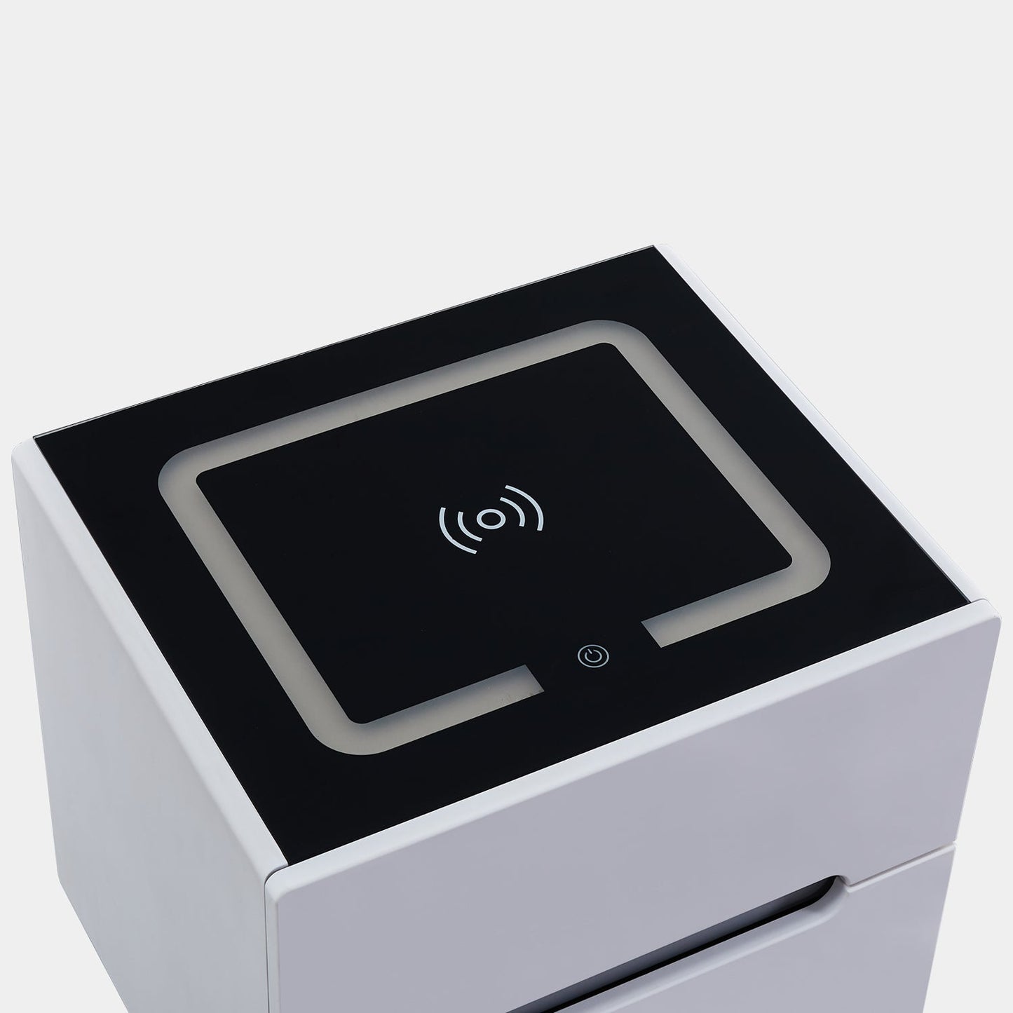 Erinn LED Light Bedside Table [2/3 Drawers][Charging Station][Nightstand]-AUDUS INTERIORS