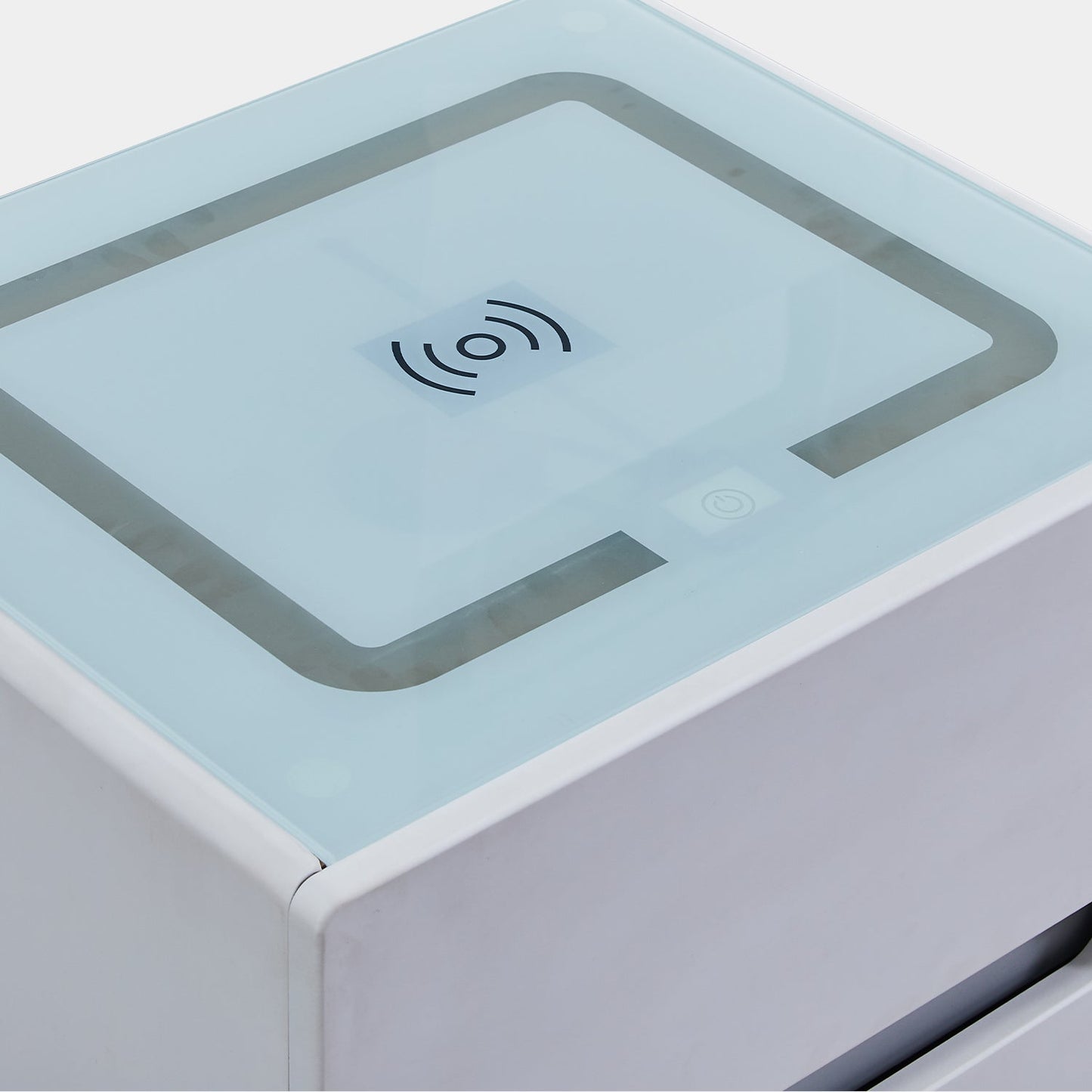 Erinn LED Light Bedside Table [2/3 Drawers][Charging Station][Nightstand]-AUDUS INTERIORS