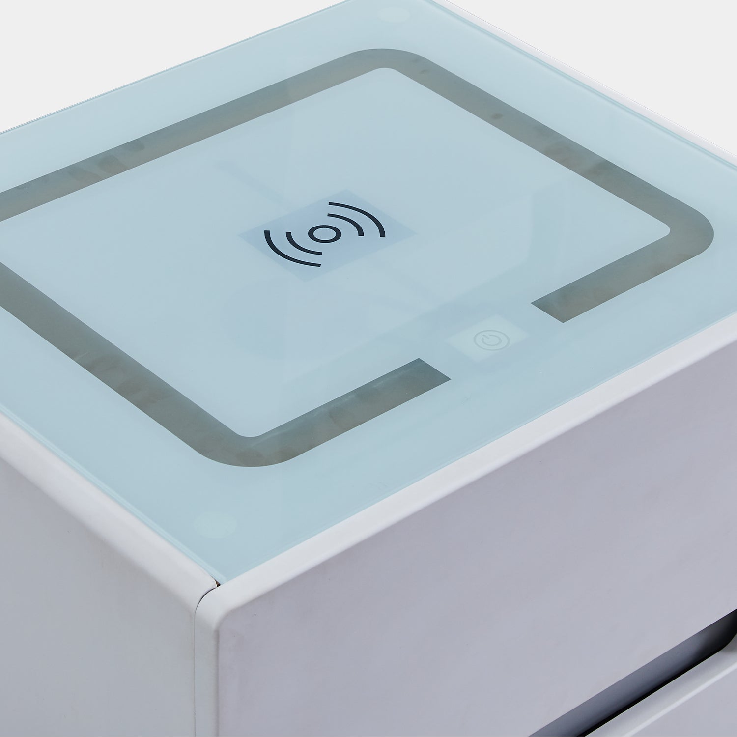 Erinn LED Light Bedside Table [2/3 Drawers][Charging Station][Nightstand]-AUDUS INTERIORS