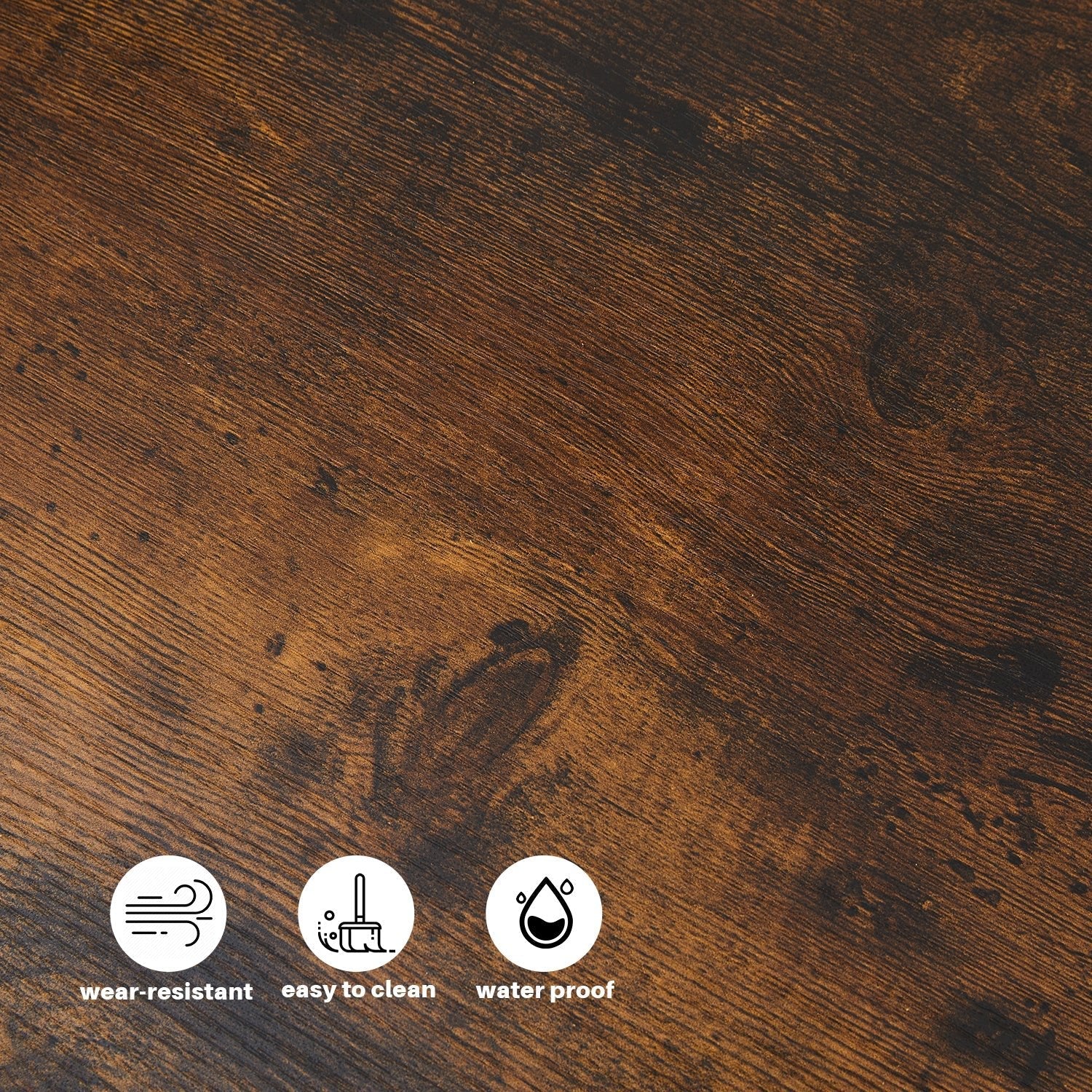 Eyve Industrial Wood Livingroom Side Table [Charging Station]-AUDUS INTERIORS