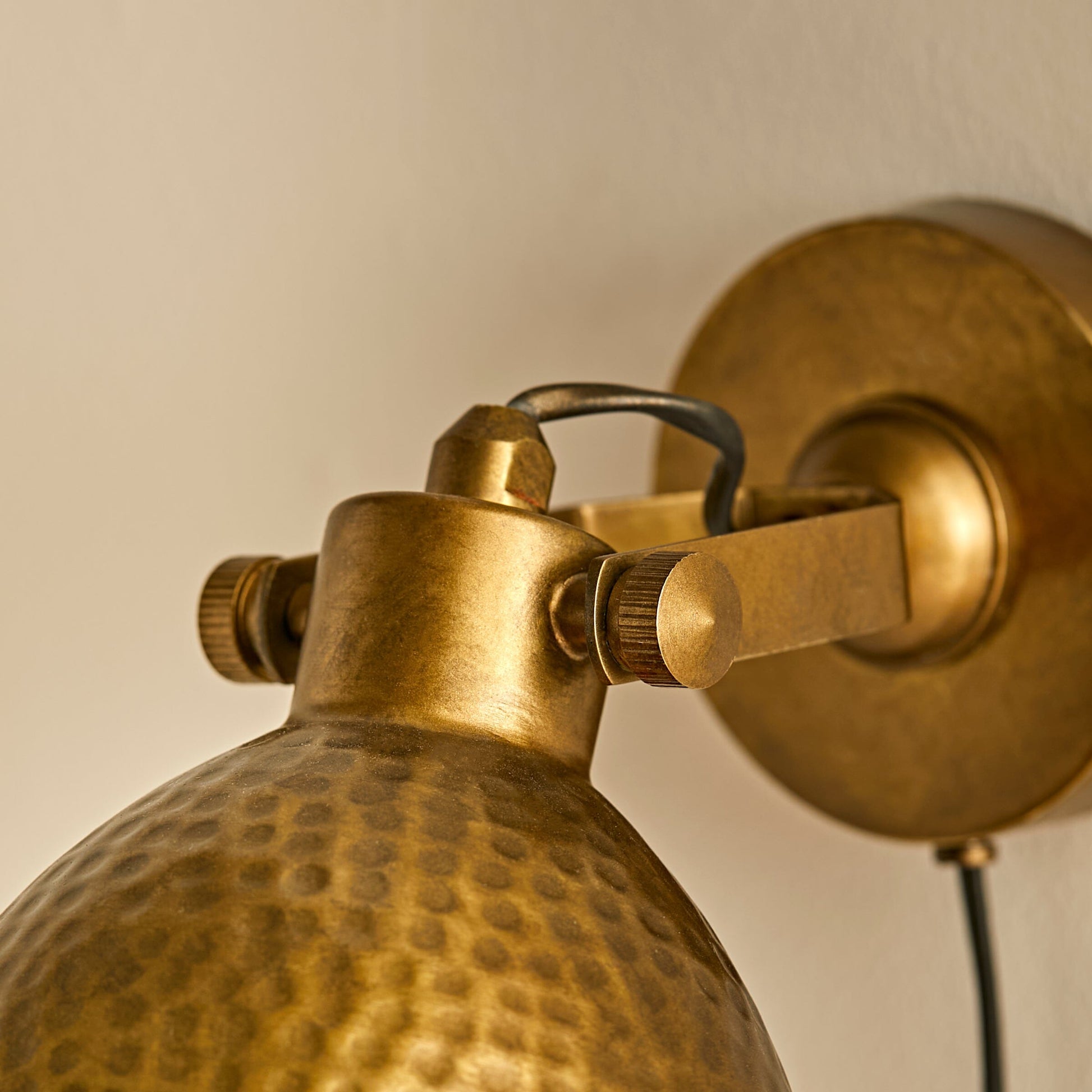 Hale Metal Plug in Wall Light - Gold-AUDUS INTERIORS