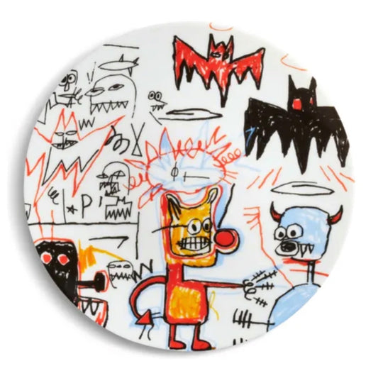 Jean-Michel Basquiat "Batman" Plate 21cm-AUDUS INTERIORS