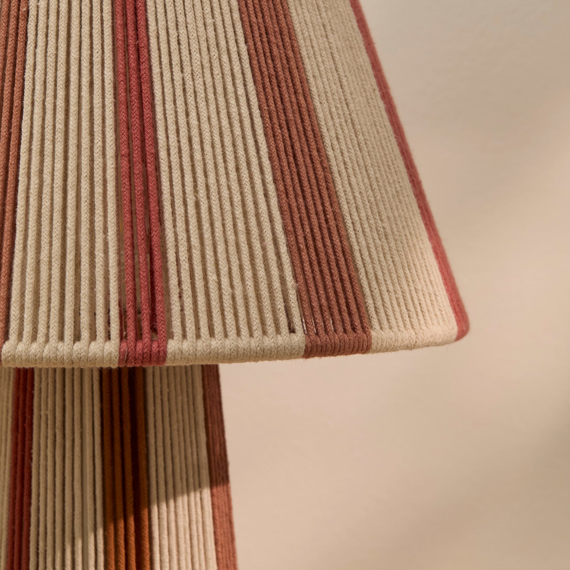 Kateli Paprika Stripe Large Table Lamp - 45cm-AUDUS INTERIORS