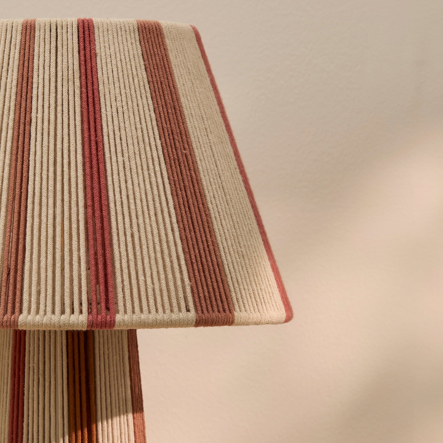 Kateli Paprika Stripe Large Table Lamp - 45cm-AUDUS INTERIORS