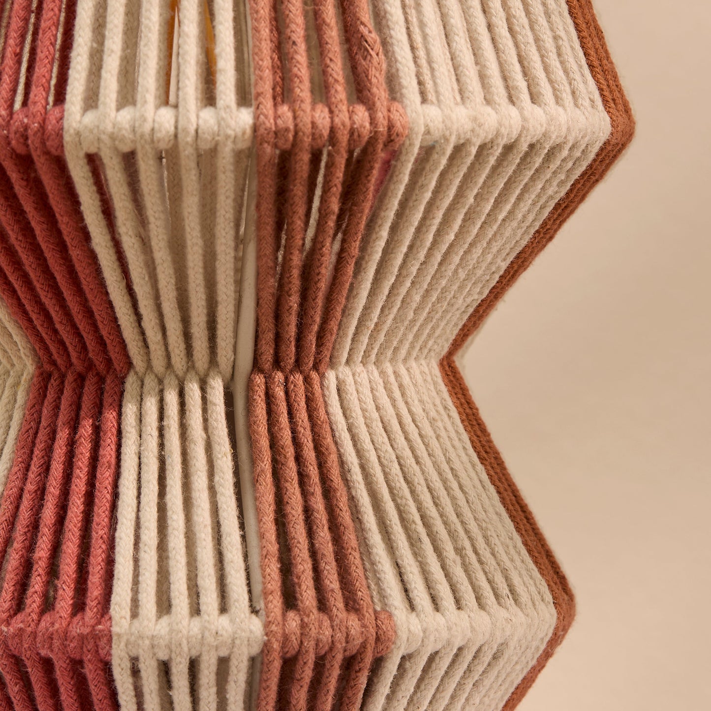 Kateli Paprika Stripe Small Table Lamp - 21cm-AUDUS INTERIORS