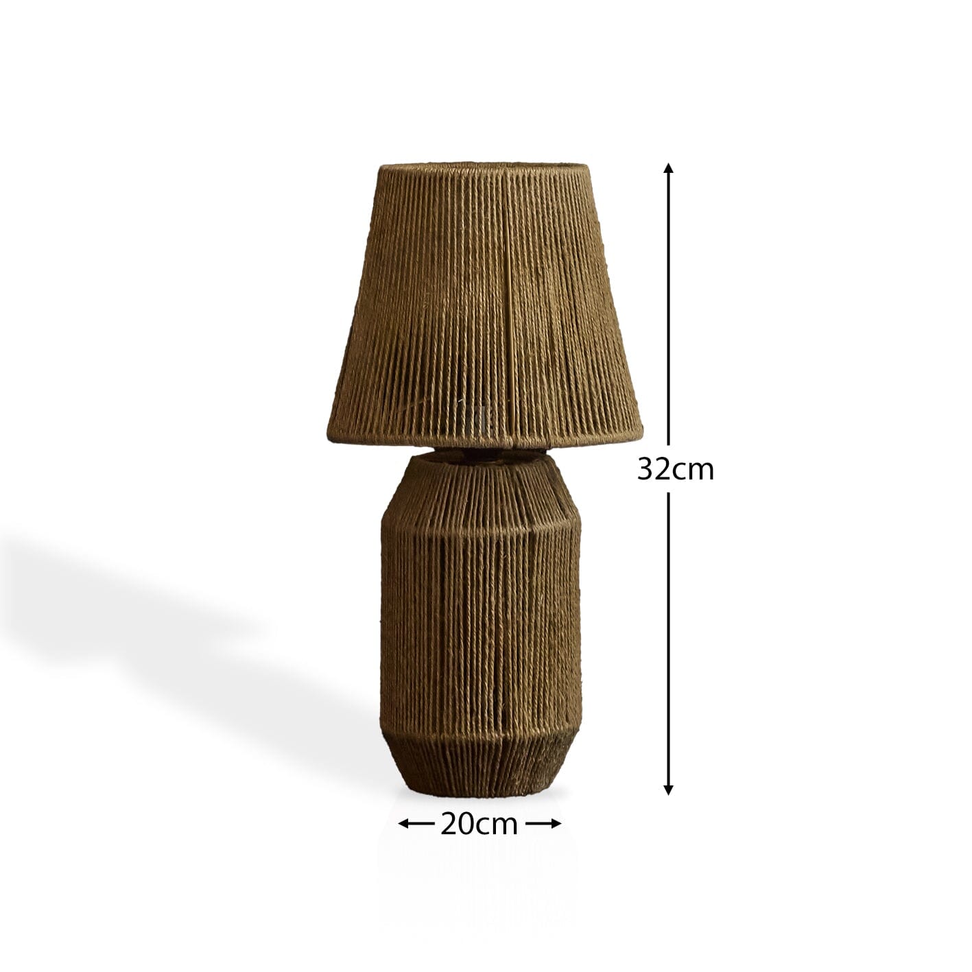 Konduru Small Natural Jute Table Light-AUDUS INTERIORS