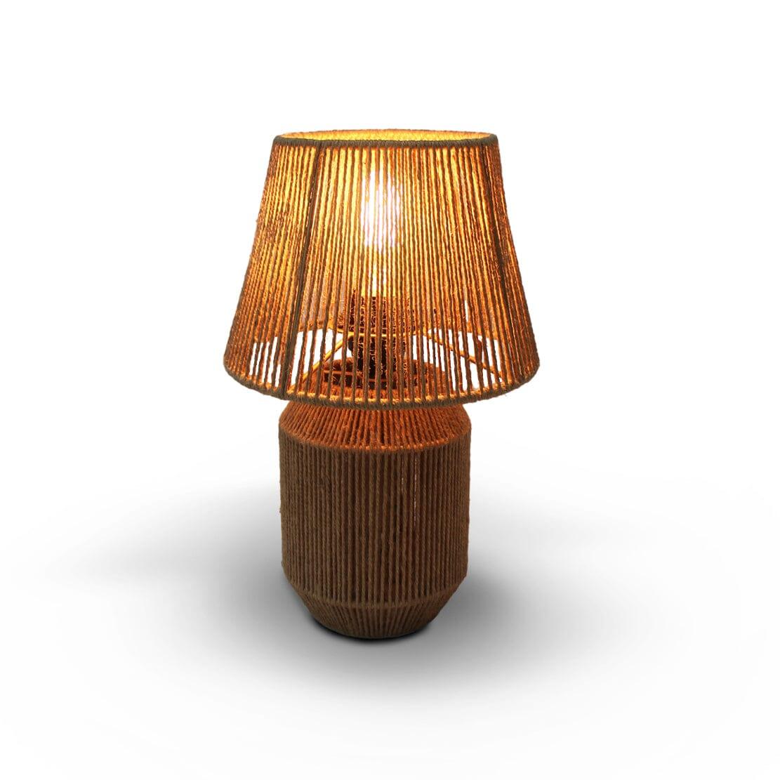 Konduru Small Natural Jute Table Light-AUDUS INTERIORS